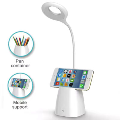 Small and adjustable brightness Office desk lamp LED desk lamp with pen holder and mobile bracket